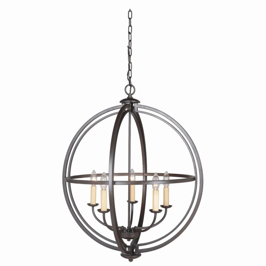 Chandeliers * | Cheap Globe Craftmade Berkeley 40135-Esp Foyer Chandelier