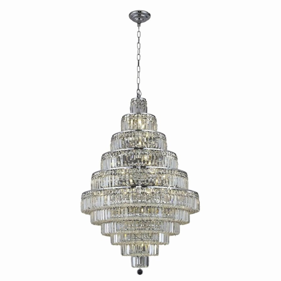 Crystal * | Budget Crystal Elegant Lighting V2038D30C Maxime Chandelier