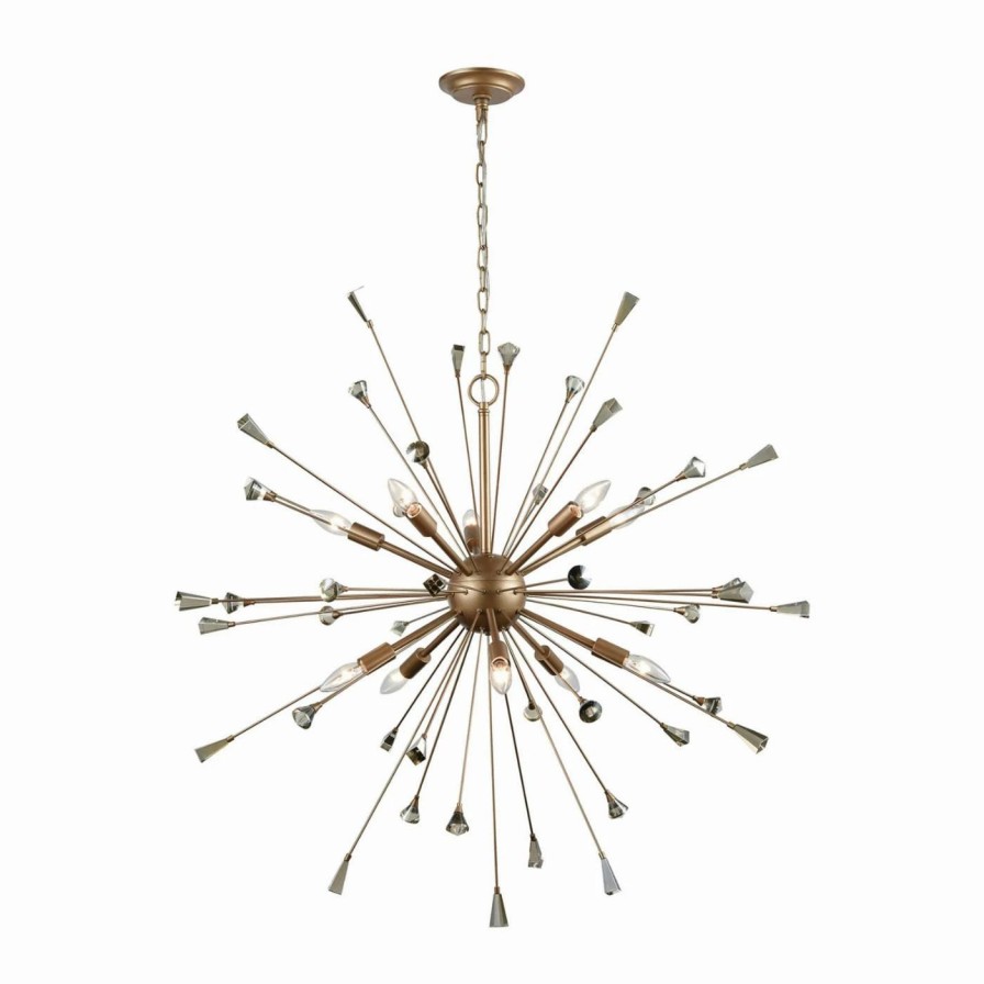 Chandeliers * | Best Sale Sputnik Elk Lighting Sprigny 10 Light Chandelier