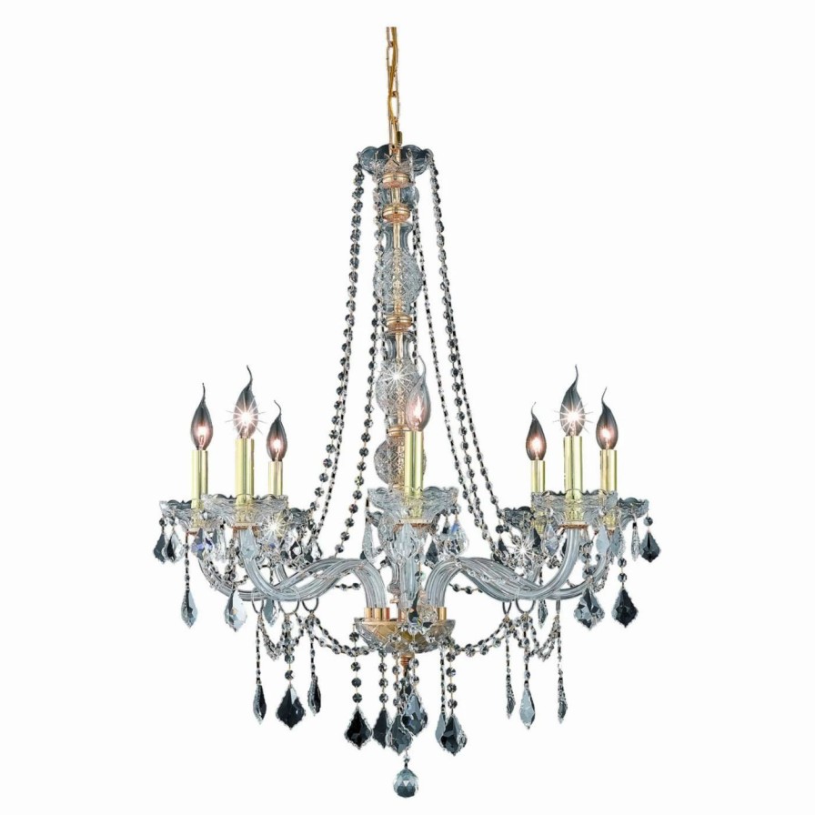 Candle * | Flash Sale Candle Elegant Lighting Verona 7858D28 Crystal Chandelier