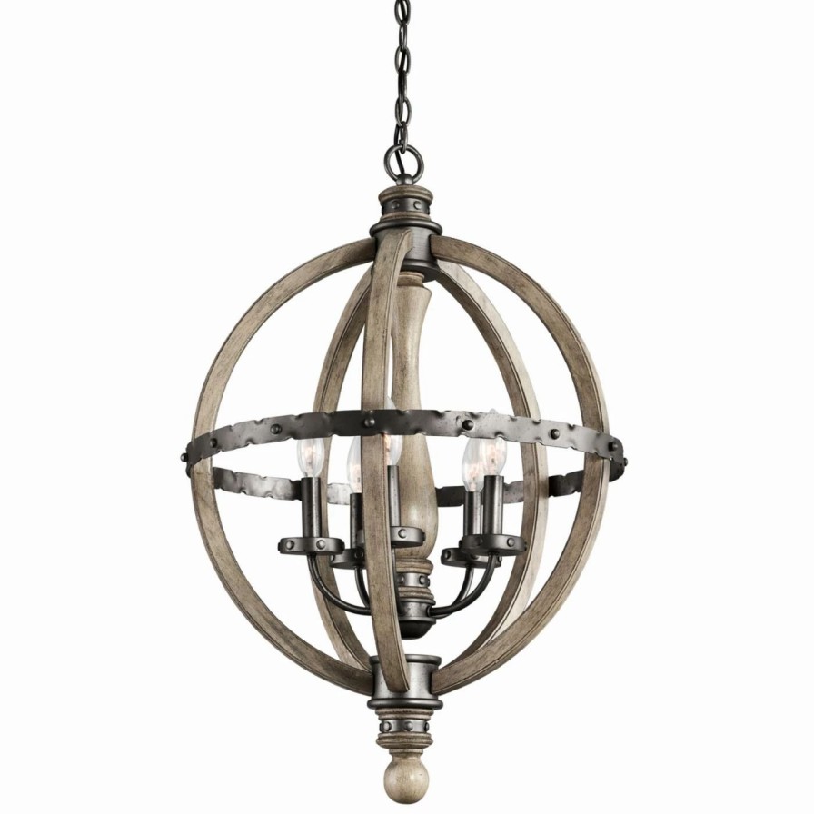 Chandeliers * | Buy Globe Kichler Evan 43324Dag Chandelier