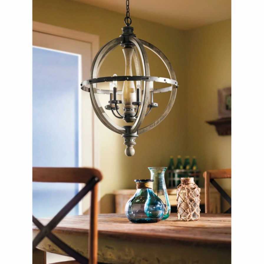 Chandeliers * | Buy Globe Kichler Evan 43324Dag Chandelier