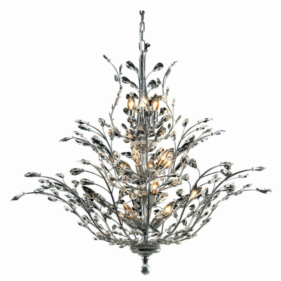 Chandeliers * | Promo Branch/Twig Elegant Lighting Orchid 18 Light Chandelier