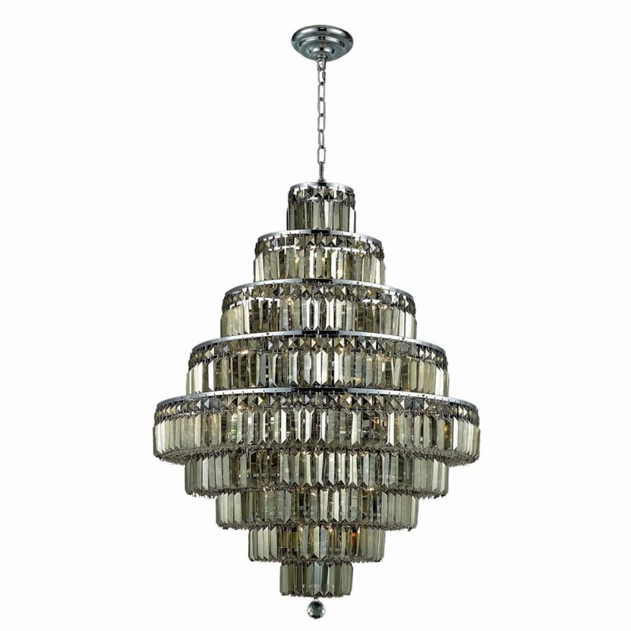 Crystal * | Budget Crystal Elegant Lighting V2038D30C-Gt Maxime Chandelier