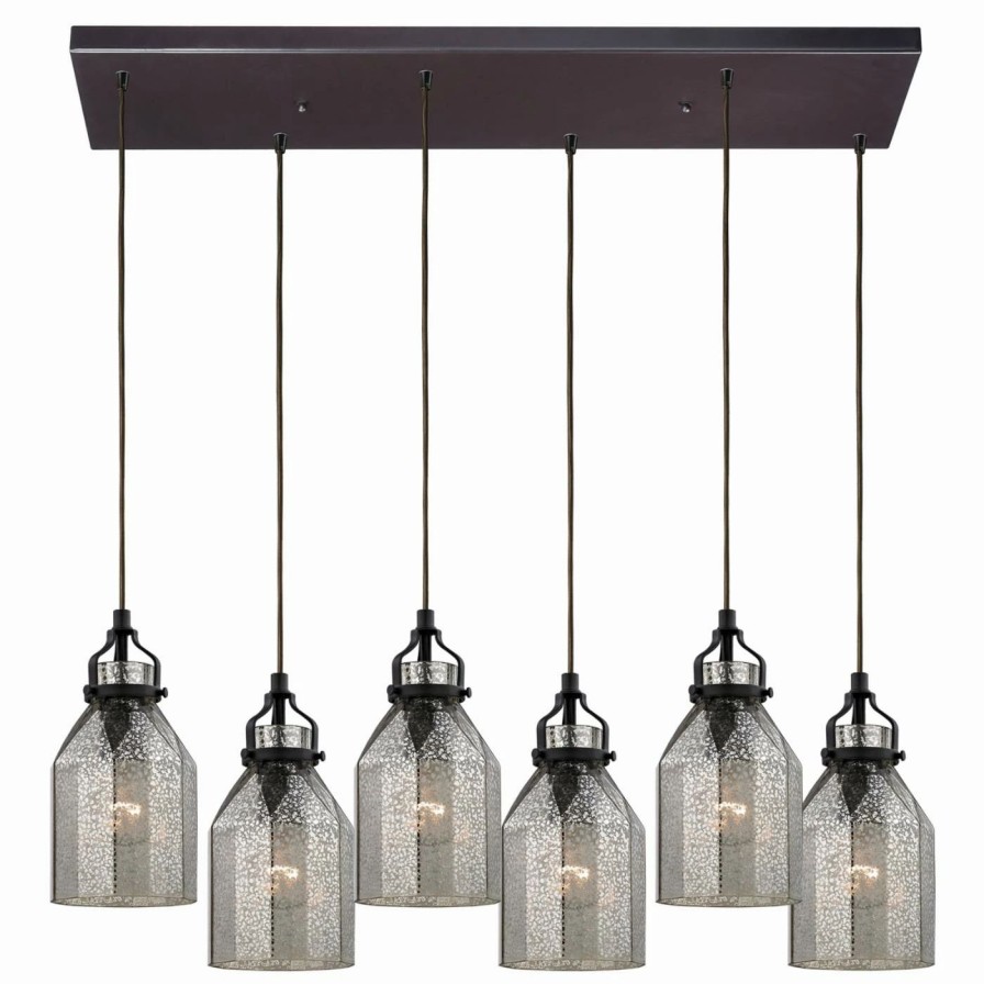 Chandeliers * | Cheap Linear Elk Lighting Danica 46009/6Rc 6 Light Chandelier