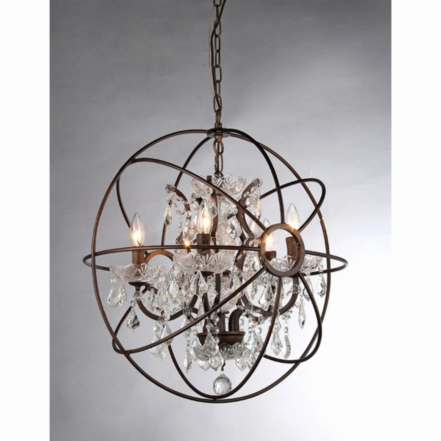 Chandeliers * | Hot Sale Globe Warehouse Of Tiffany Planet Shaker Ii Rl8060B Crystal Chandelier