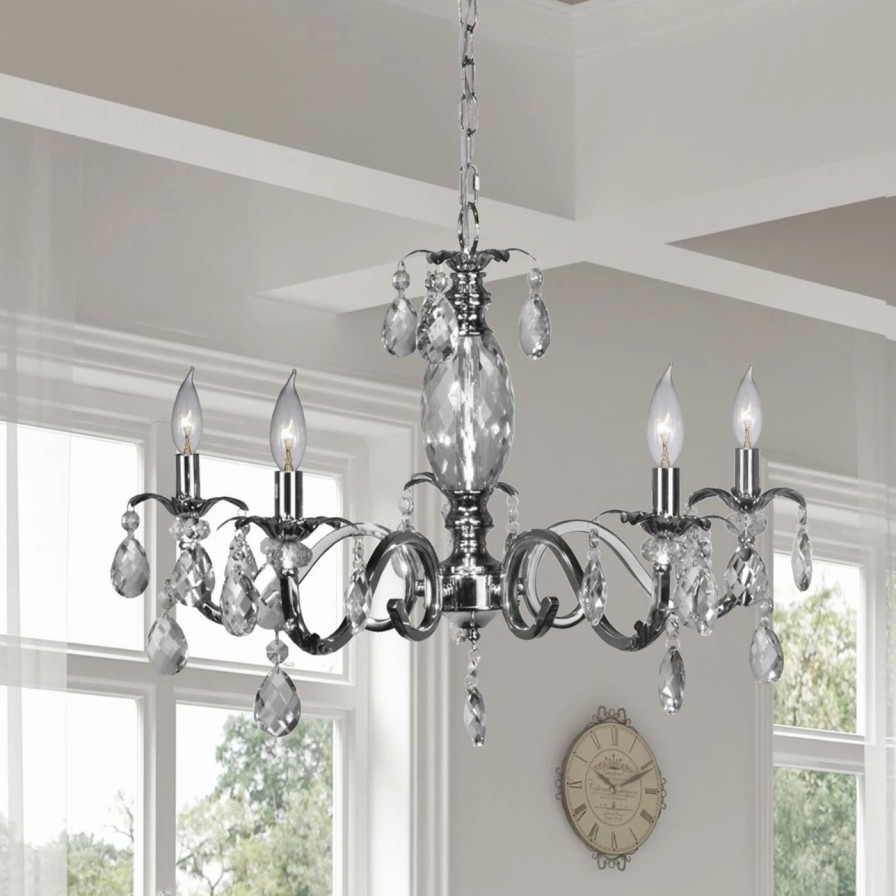 Candle * | New Dale Tiffany Clara Sgh16034 Lead Crystal Chandelier