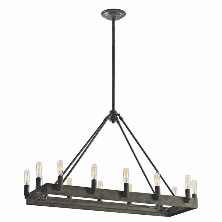 Chandeliers * | Brand New Linear Elk Lighting Lewisburg 31822/14 Chandelier