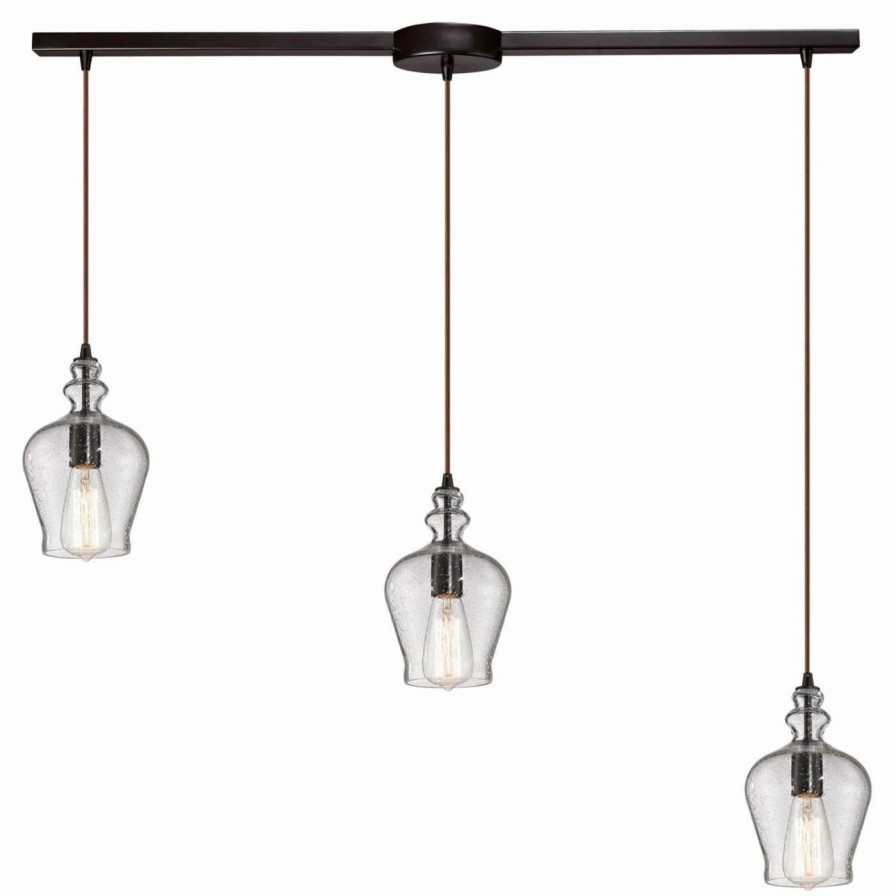 Chandeliers * | Flash Sale Flush Mount Elk Lighting Menlow Park 60066-3L Chandelier