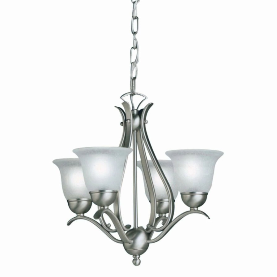 Chandeliers * | Deals Kichler Dover Mini Chandelier 18W In. Brushed Nickel