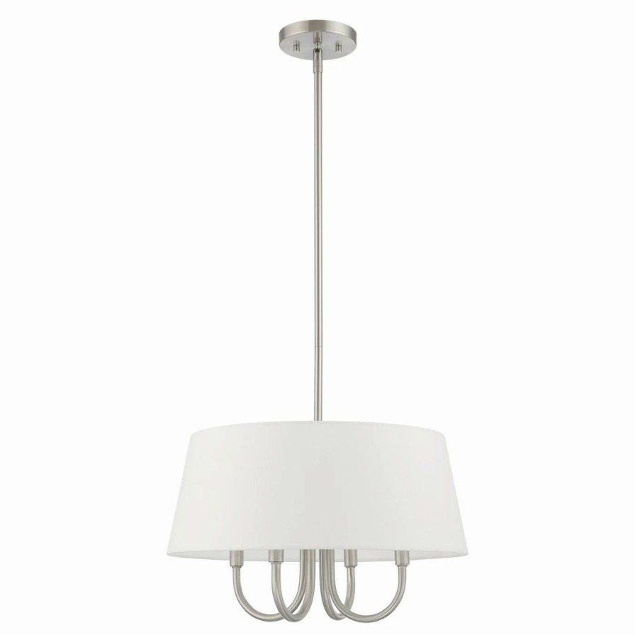 Chandeliers * | Discount Drum Livex Lighting Belclaire 4 Light 41314-91 Chandelier