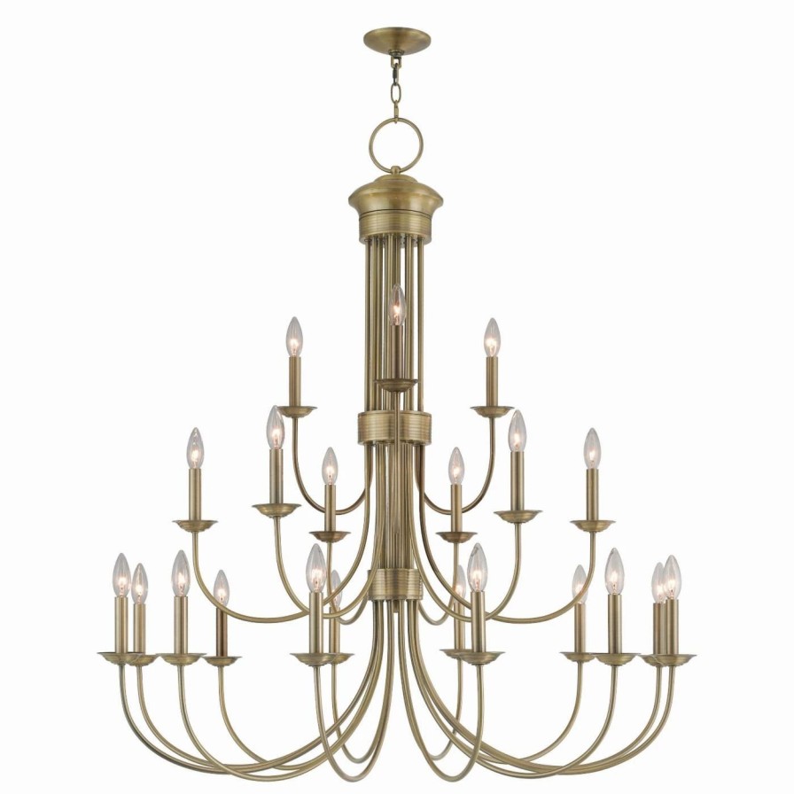 Candle * | Promo Candle Livex Lighting Estate 21 Light Chandelier