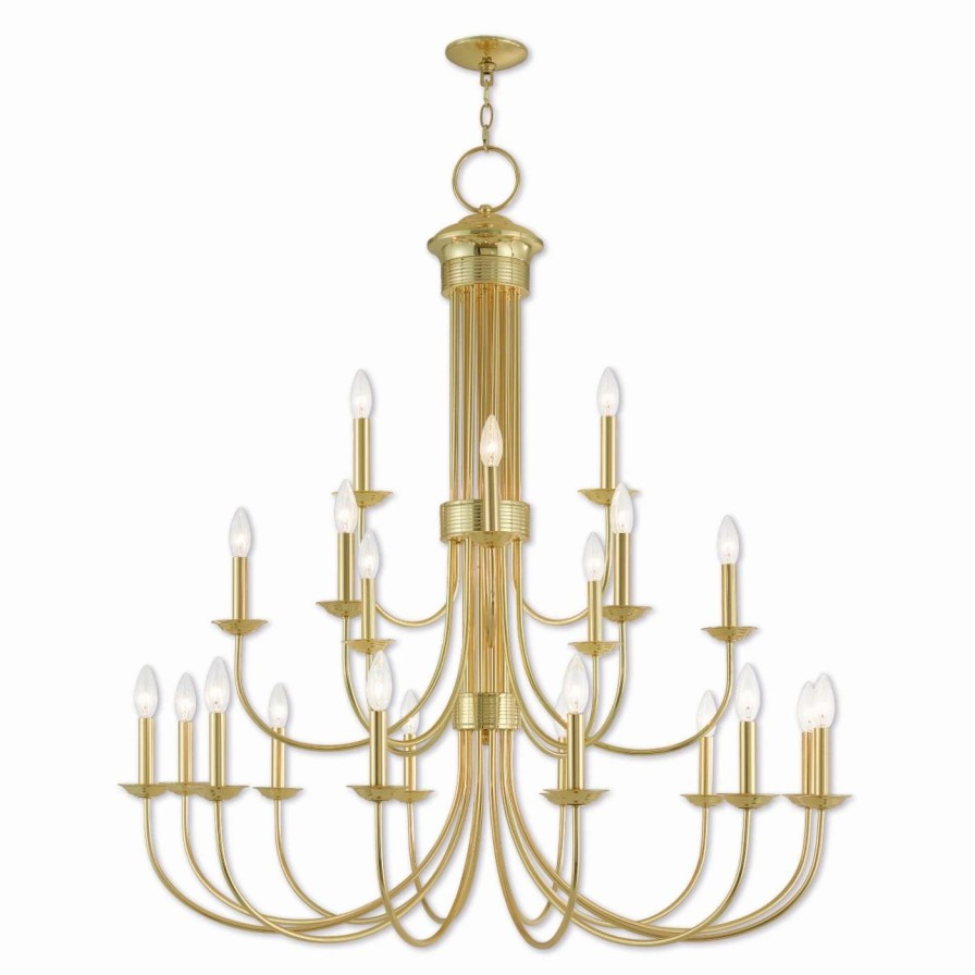 Candle * | Promo Candle Livex Lighting Estate 21 Light Chandelier