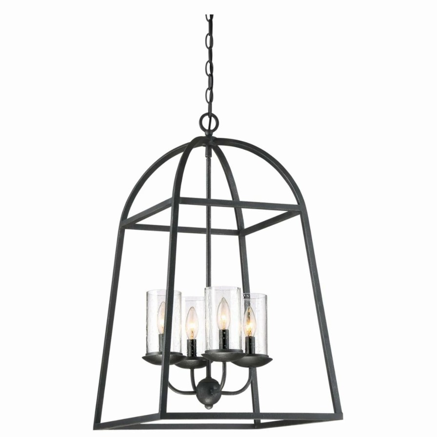 Chandeliers * | Brand New Candle Quoizel Gazebo Gz5204Gk Cage Chandelier