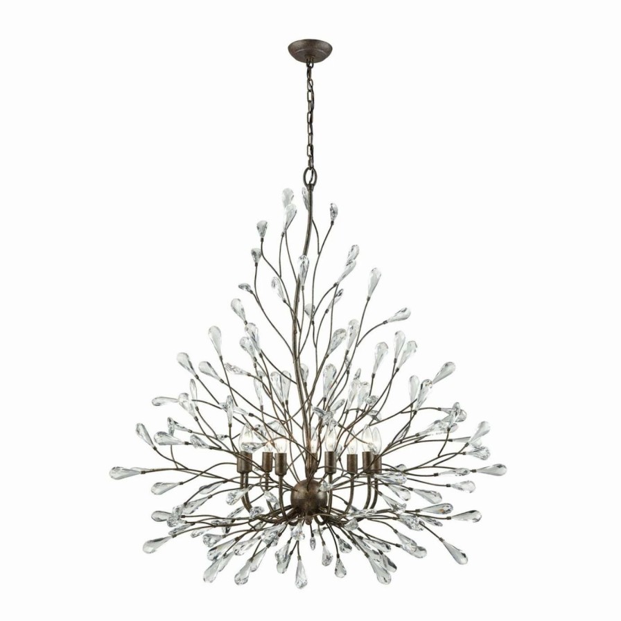 Chandeliers * | Budget Crystal Elk Lighting Crislett 18244/9 9 Light Chandelier