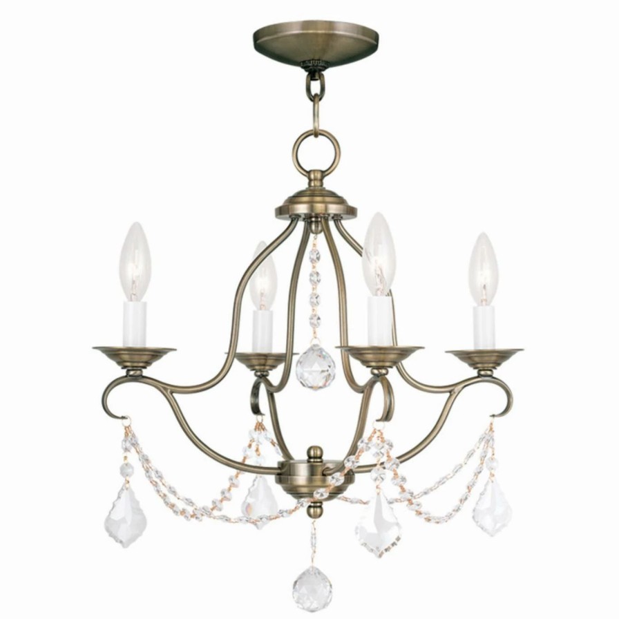 Chandeliers * | Wholesale Livex Lighting Livex Chesterfield 6424 4-Light Mini Chandelier