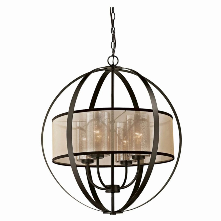 Chandeliers * | Best Pirce Drum Elk Lighting Diffusion 57029/4 Chandelier