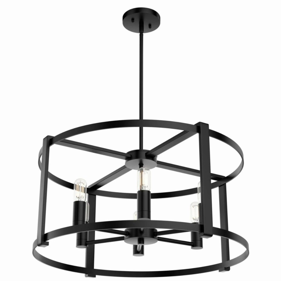 Chandeliers * | Cheapest Hunter Astwood 6 Light Drum Chandelier