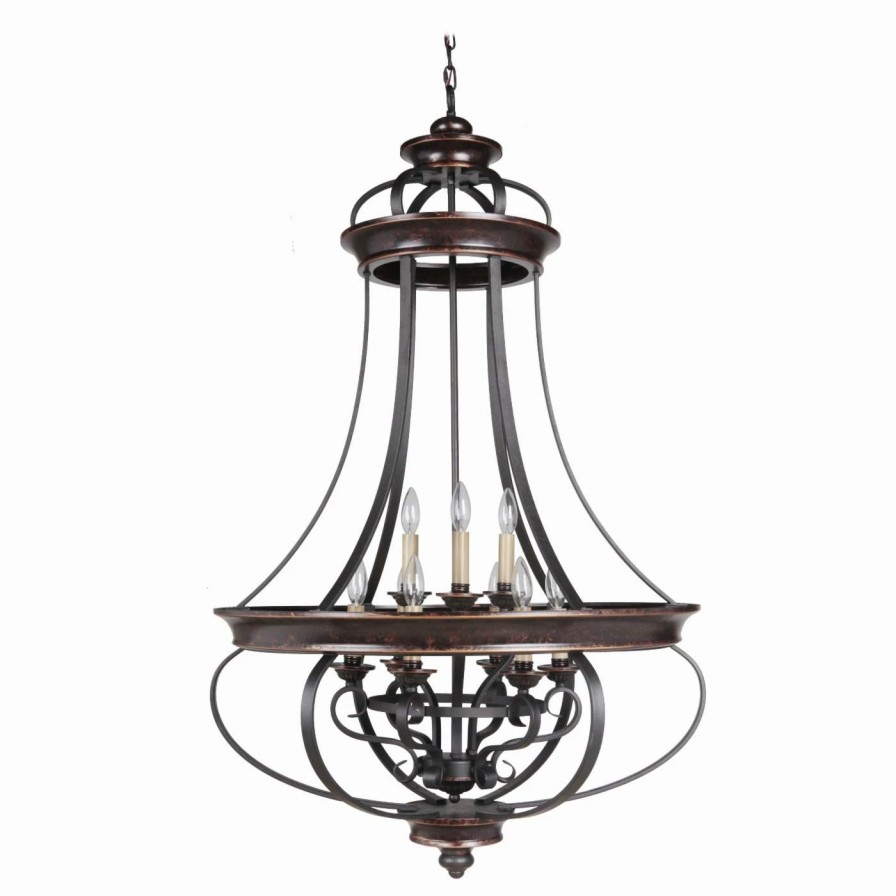 Chandeliers * | Wholesale Candle Craftmade Stafford 38739-Agtb Foyer Chandelier