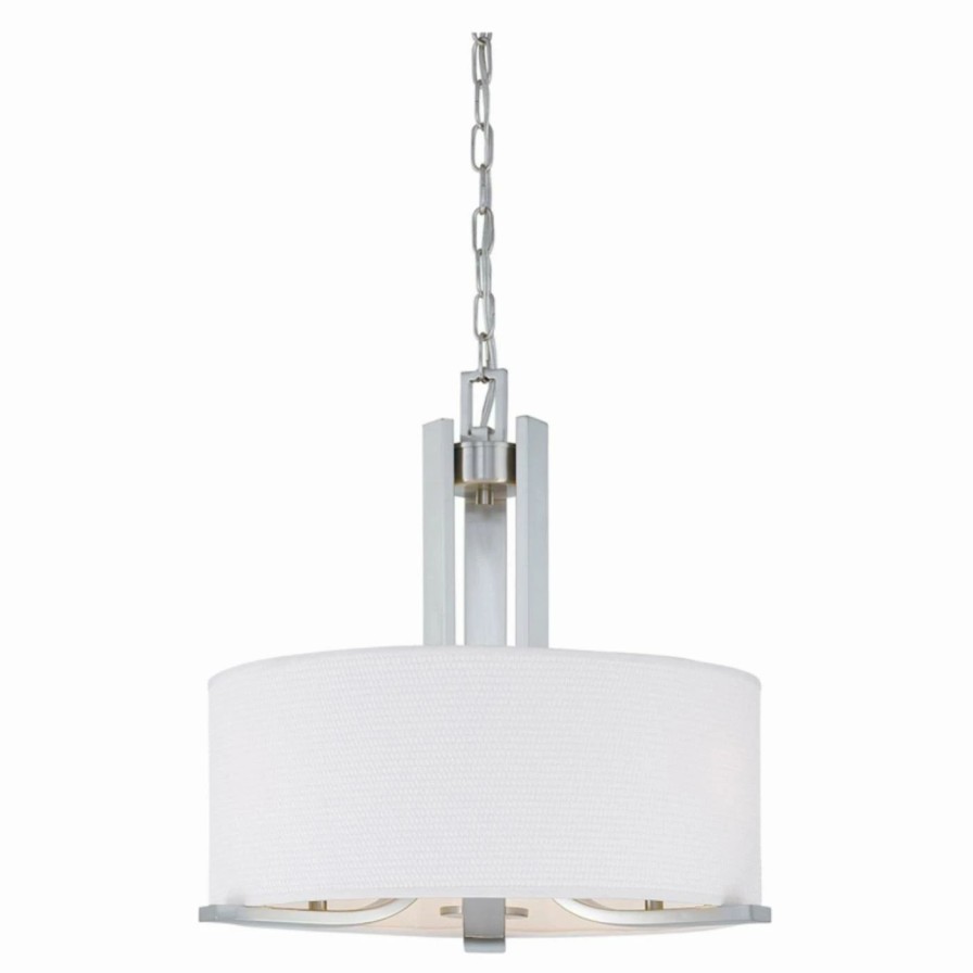 Chandeliers * | Deals Thomas Lighting Pendenza 3 Light Drum Shade Chandelier