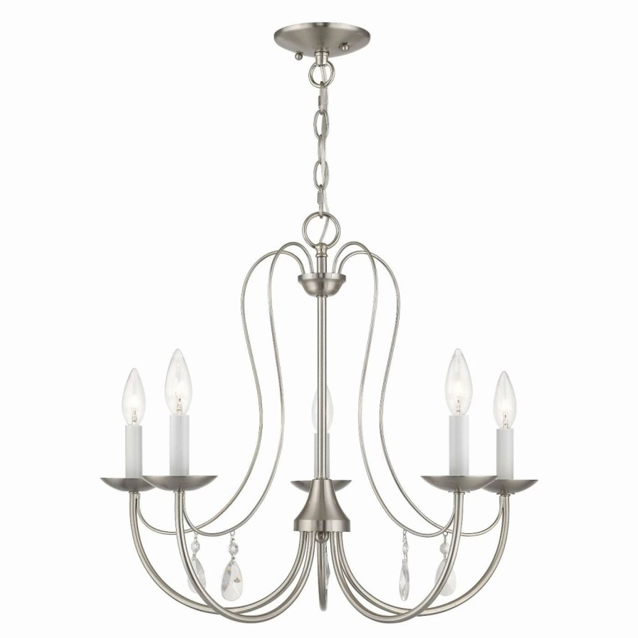 Candle * | Best Sale Candle Livex Lighting 40865 Mirabella 5 Light Chandelier