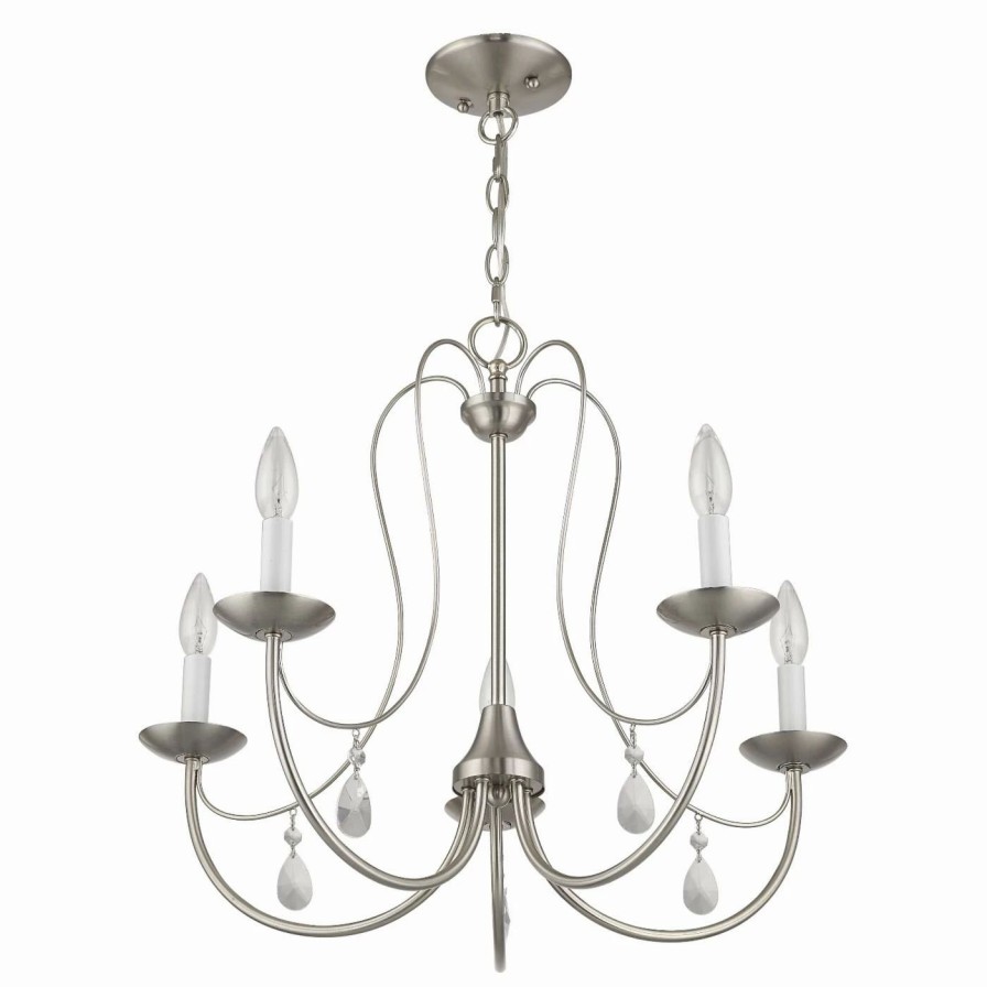 Candle * | Best Sale Candle Livex Lighting 40865 Mirabella 5 Light Chandelier