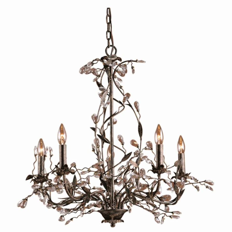 Chandeliers * | Promo Branch/Twig Elk Lighting Circeo Chandelier 8054/5 34W In.