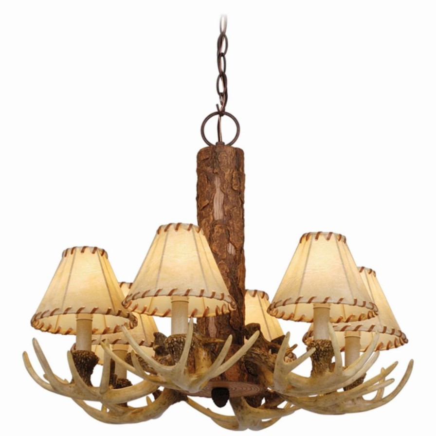 Chandeliers * | Cheap Antler Vaxcel Lodge Ch33006Ns Chandelier