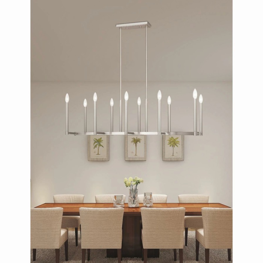 Chandeliers * | Best Reviews Of Livex Lighting Alpine 40259 Linear Chandelier