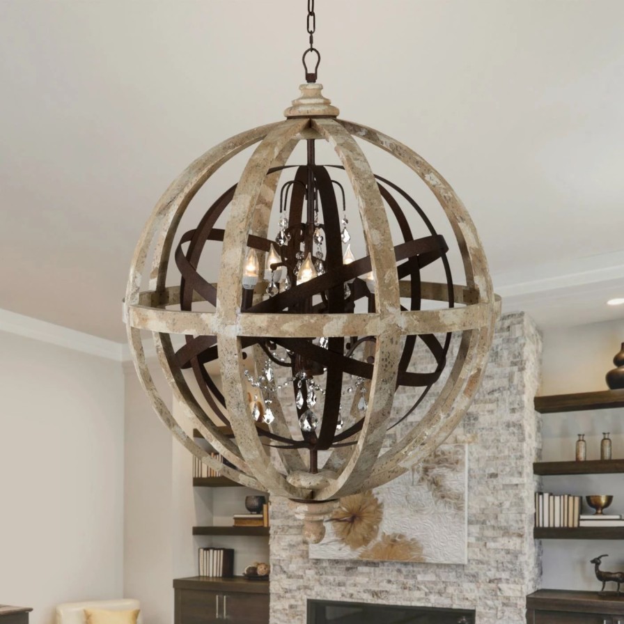 Chandeliers * | Brand New Globe Yosemite Home Decor Rl8001C-5W Chandelier