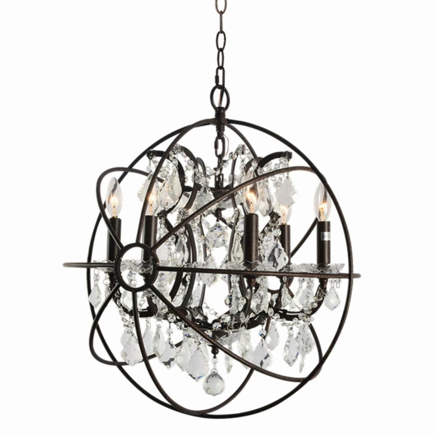 Chandeliers * | New Globe Yosemite Home Decor Brenita 12002063 Orb Chandelier