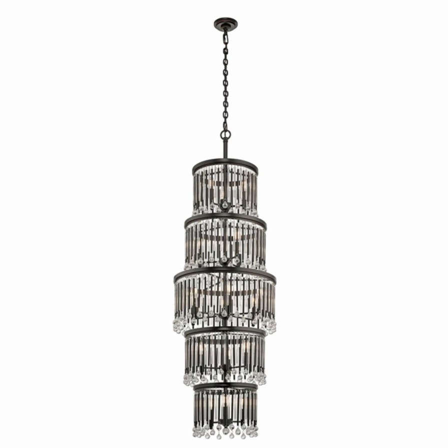 Chandeliers * | Buy Raindrop Kichler Piper 43758Esp Chandelier