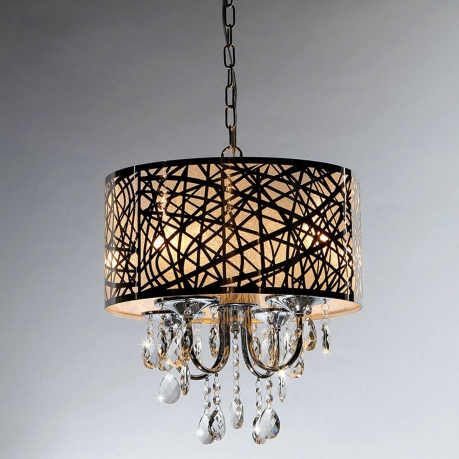 Chandeliers * | Promo Drum Warehouse Of Tiffany Abstract Crystal Rl5425 Chandelier