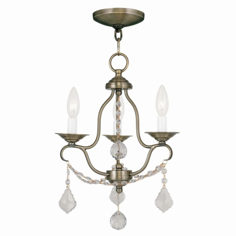 Chandeliers * | Best Sale Livex Lighting Livex Chesterfield 6423 3-Light Mini Chandelier