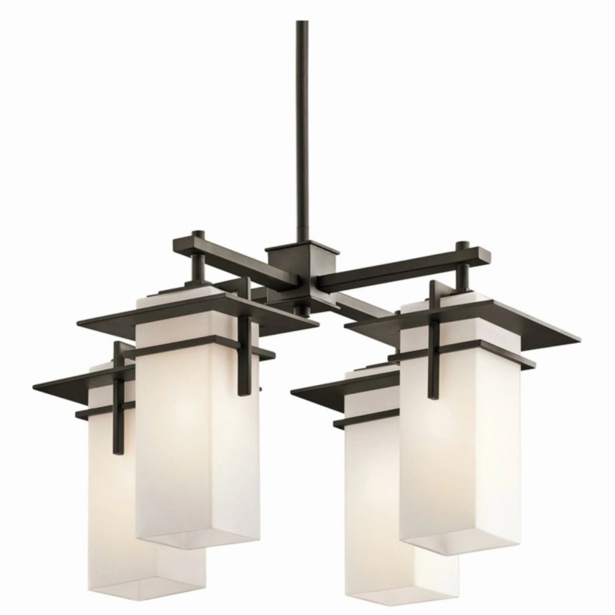 Chandeliers * | New Mini Kichler Caterham 49638Oz Indoor/Outdoor Chandelier 21 In. Olde Bronze