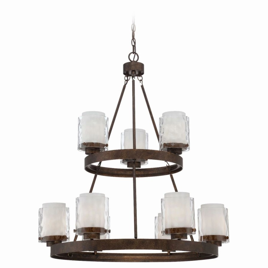 Chandeliers * | Coupon Jeremiah Wagon Wheel Craftmade Kenswick 35429-Pr Chandelier