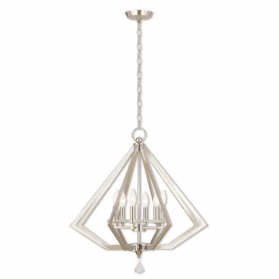 Chandeliers * | New Candle Livex Lighting Diamond 50666-35 Chandelier