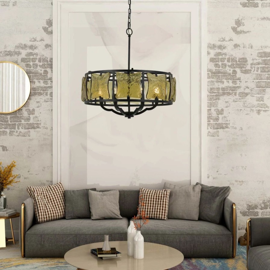 Chandeliers * | Best Pirce Drum Cal Lighting Revenna Fx-3677-6 Chandelier