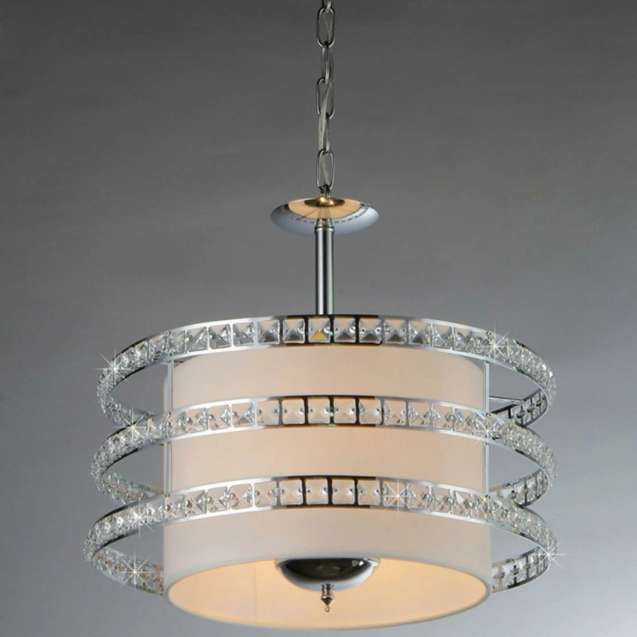 Chandeliers * | Budget Drum Warehouse Of Tiffany Elizabeth Rl5182 Crystal Pendant Light