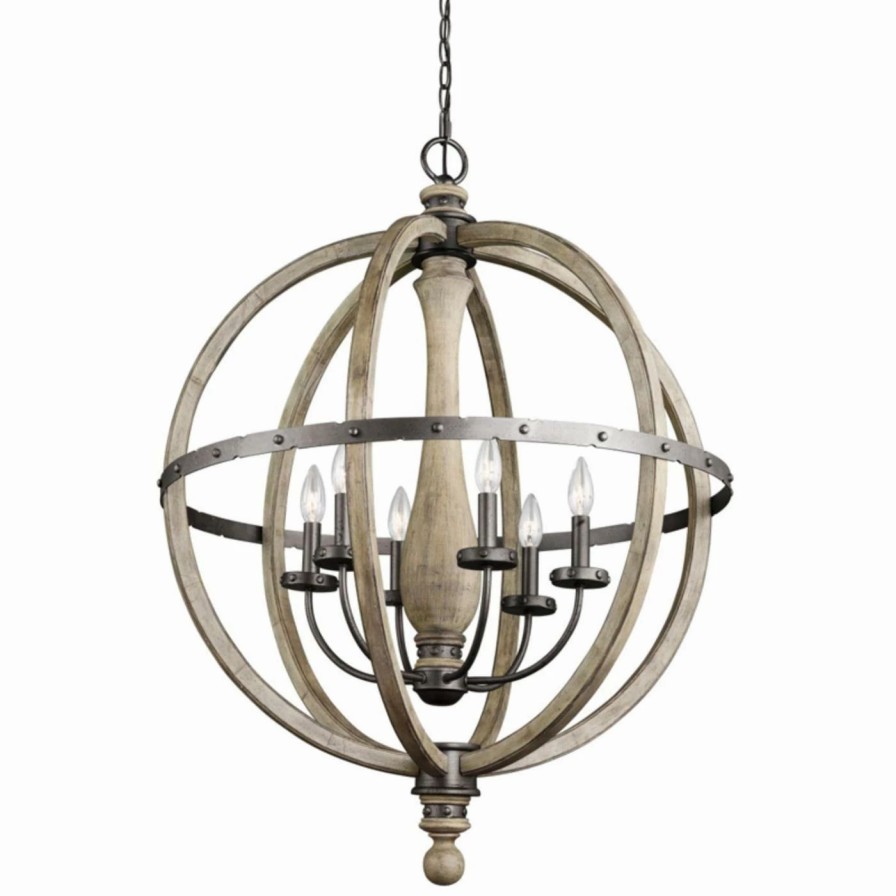 Chandeliers * | Best Deal Globe Kichler Evan 43327Dag Chandelier