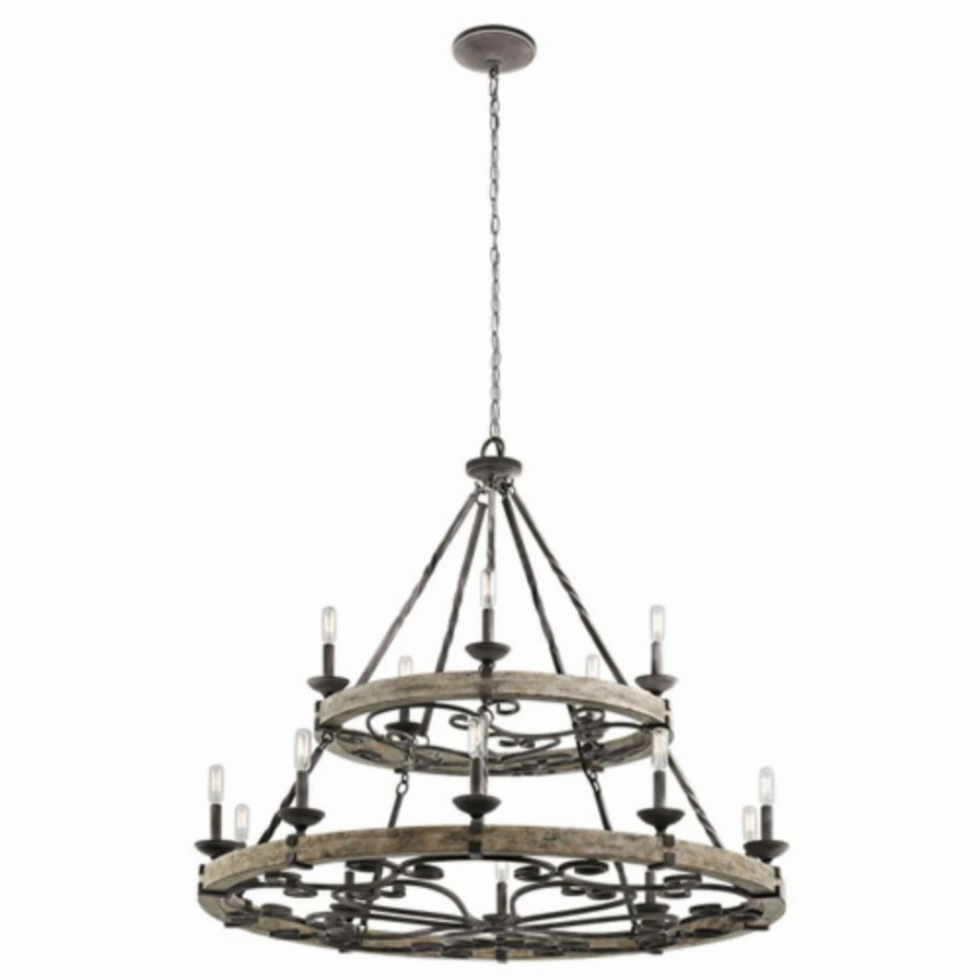 Chandeliers * | Cheapest Wagon Wheel Kichler Taulbee 43826Wzc Chandelier