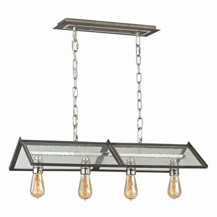 Chandeliers * | Best Reviews Of Linear Elk Lighting Ridgeview 31962/4 Chandelier