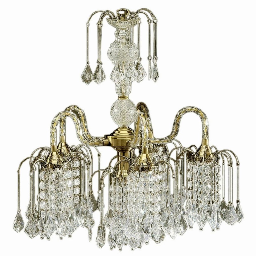 Crystal * | Hot Sale Crystal Ore International 1966 5-Light Chandelier