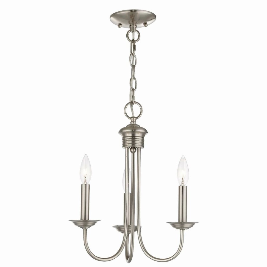 Chandeliers * | Coupon Livex Lighting Estate 3 Light Mini Chandelier