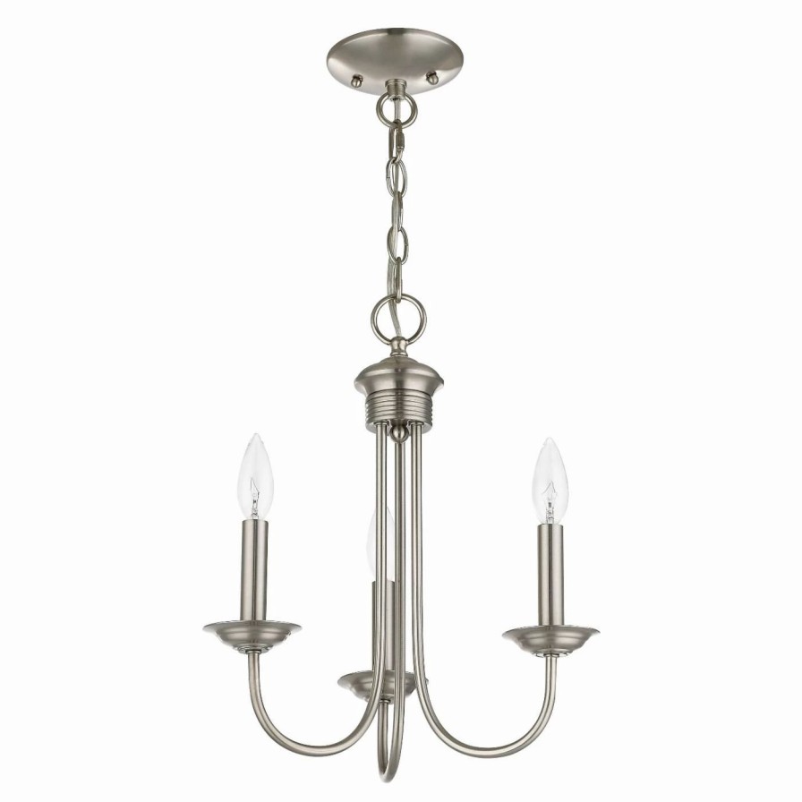 Chandeliers * | Coupon Livex Lighting Estate 3 Light Mini Chandelier