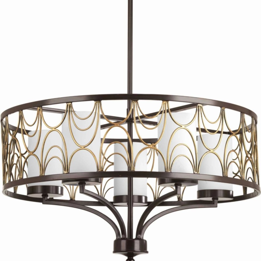 Chandeliers * | Discount Drum Progress Lighting Cirrine Chandelier