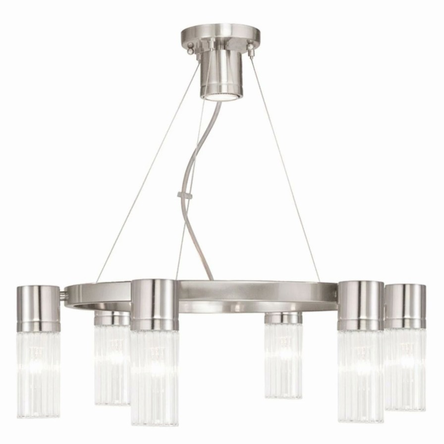 Chandeliers * | Discount Wagon Wheel Livex Lighting Midtown 50696 Chandelier