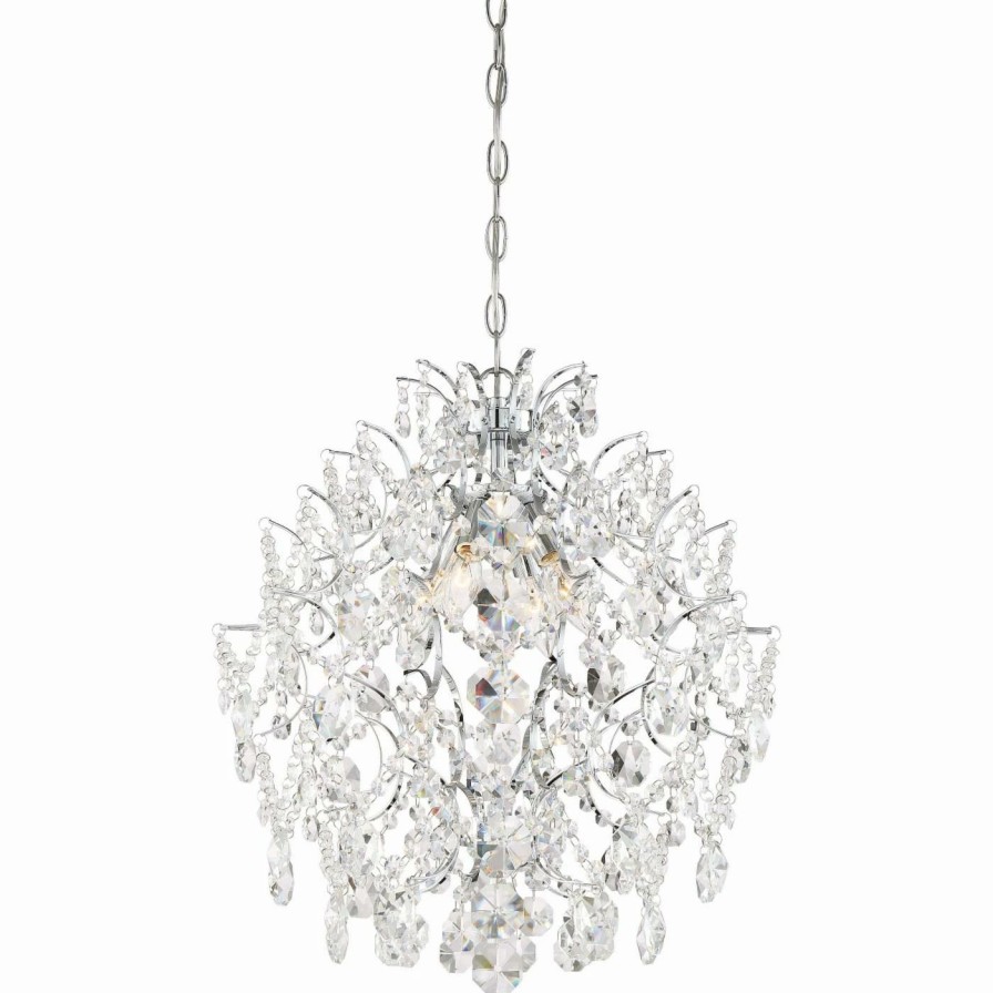 Crystal * | Buy Crystal Minka Lavery Isabellas Crown 4 Light Chandelier Chrome