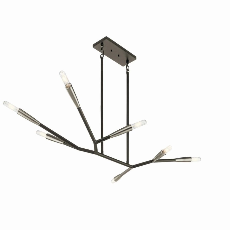 Chandeliers * | Cheap Linear Kichler Branches 43795Bk 7 Light Chandelier