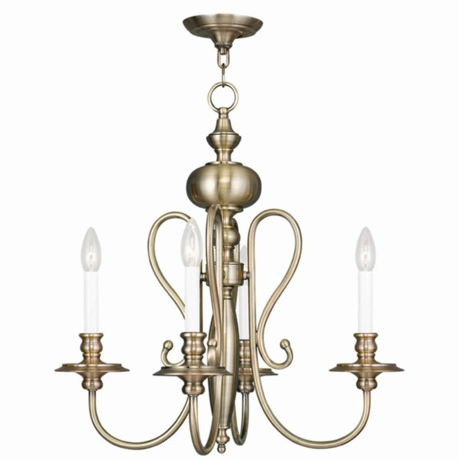 Candle * | Promo Livex Lighting Candle Livex Caldwell 5164 4-Light Chandelier